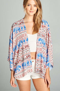 ELEPHANT PRINT KIMONO