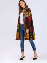 Load image into Gallery viewer, Graphic Print Open Front Coat