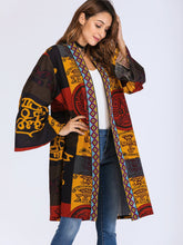Load image into Gallery viewer, Graphic Print Open Front Coat