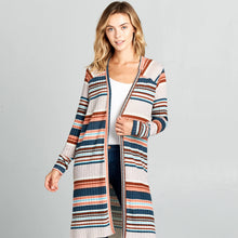 Load image into Gallery viewer, LONG SLEEVE STRIPED CARDIGAN